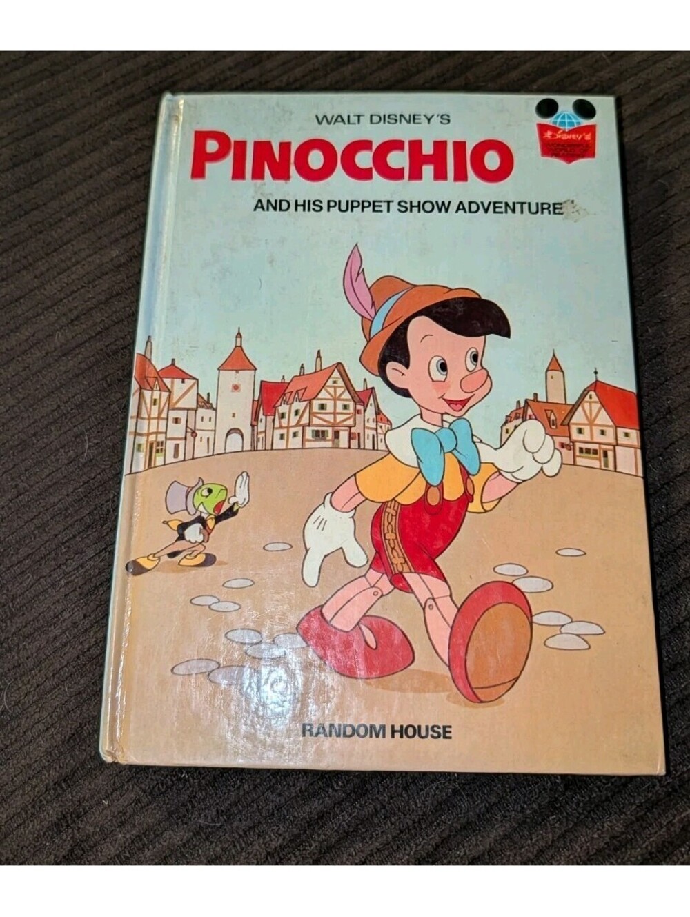 DISNEY'S PINOCCHIO Puppet Show Adv Vintage Wonderful World of Reading Book